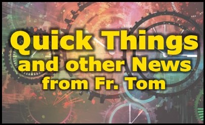 Weekly email from Fr. Tom Lindner